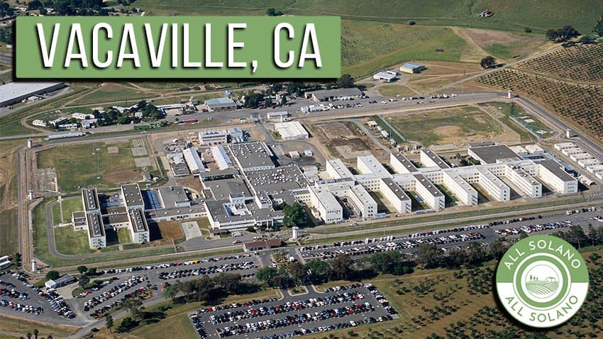 An aerial view of California Medical Facility, a prison in Vacaville. 