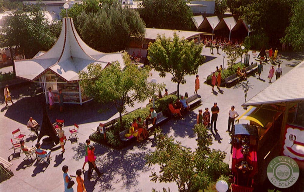 An aerial view of the Nut Tree in 1965.